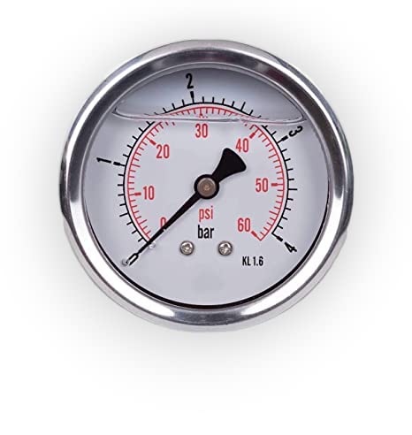Manomètre de Pression Turbo 4 Bars Glycérine – Avec Tuyau et Adaptateur Arrière – Universel Diesel