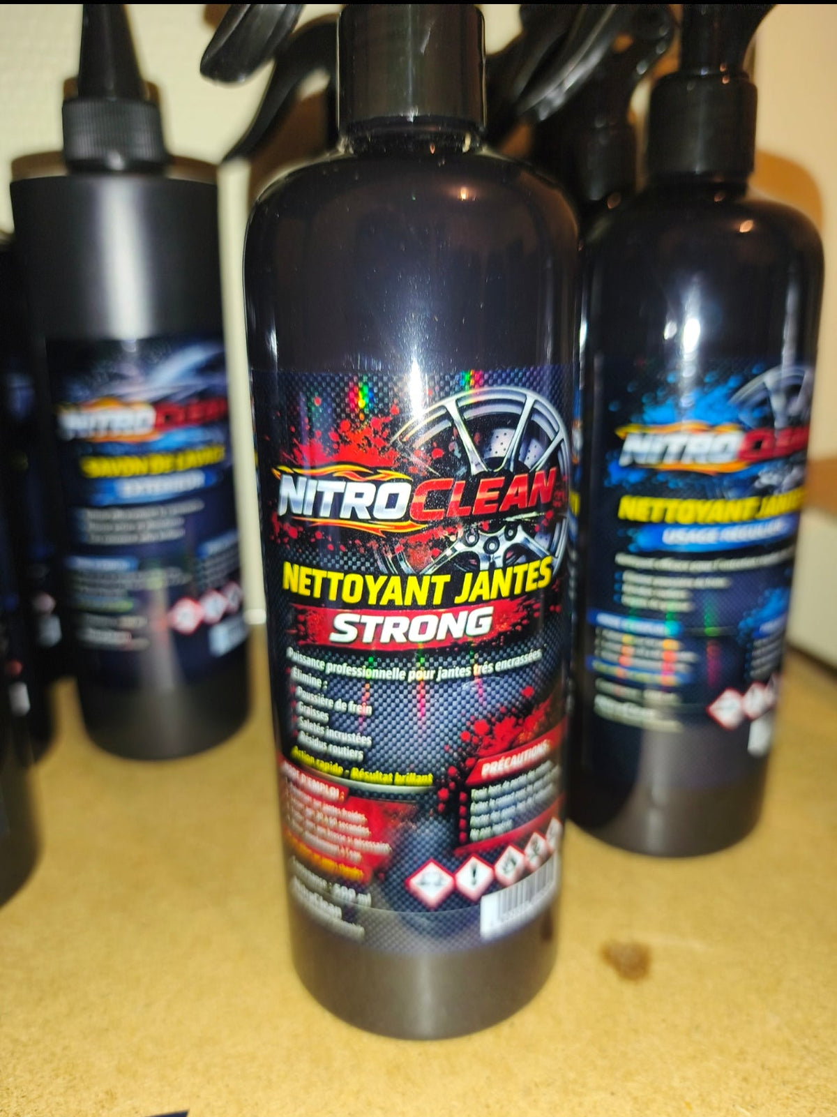 Nettoyant Jantes NitroClean STRONG 500ml – Décontaminant Ferreux Effet Rouge, Nettoyage Puissant